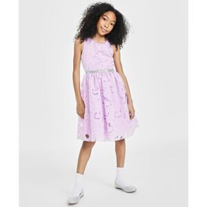 Speechless Big Girls Sleeveless Floral Jacquard Dress - Lilac Size 12